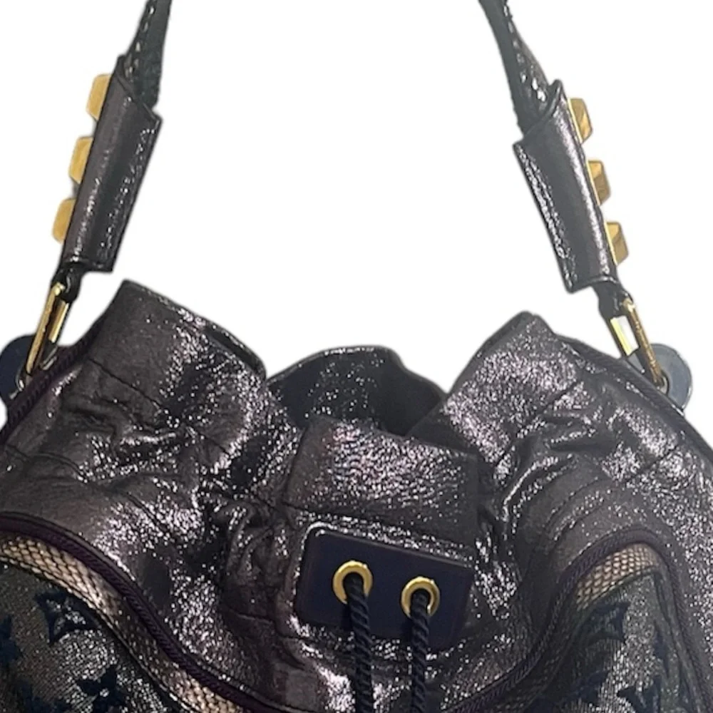 Louis Vuitton RARE Purple Monogram Lurex Blue Bird Bag Limited Edition